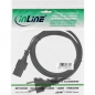 Preview: InLine Power Cord 10A/250V, black, 1.5m, 
CEE7/7  (straight) to IEC320-C13