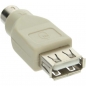 Preview: InLine USB PS/2 Adapter, black, 
USB A Female to PS/2 Male