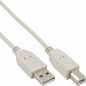 Preview: InLine USB 2.0 Cable, beige, 5.0m, 
A Male to B Male
