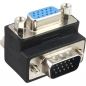 Preview: InLine VGA Adapter 90 degree, HD15 M/F