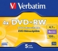 Preview: Verbatim DVD+RW 4x, 4.7GB, Jewel Case, 5-pack