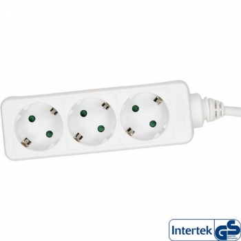 InLine Power Strip 220V, white, 
3 outlets, cord 3.0m