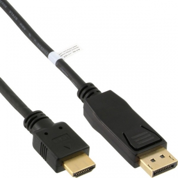 InLine DisplayPort Adapter Cable, black, 1.0m, 
DisplayPort Male to HDMI Male
