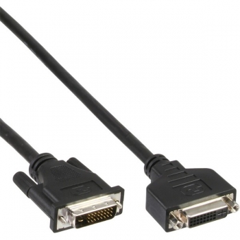 InLine DVI-D Dual Link Extension Cable, black, 3.0m, 
digital 24+1 Male - Female, 2 ferrite cores
