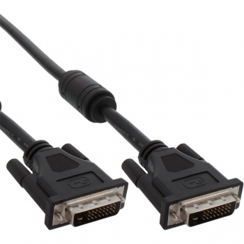 InLine DVI-D Dual Link Cable, black, 2.0m, 
digital 24+1 Male - Male, 2 ferrite cores