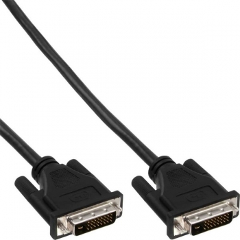 InLine DVI-D Dual Link Cable, black, 2.0m, 
digital 24+1 Male - Male
