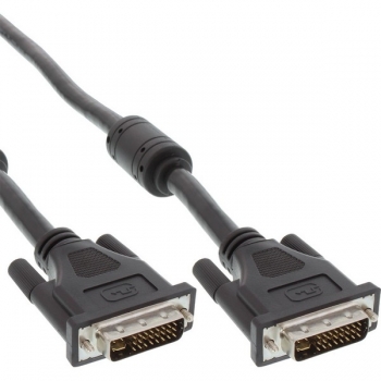 InLine DVI-I Dual Link Cable, black, 2.0m, 
digital/analog 24+5 Male - Male
