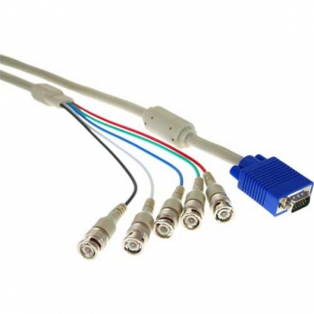 InLine VGA Cable, HD15 M to 5x BNC M, 2.0m