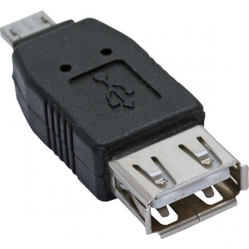 InLine Micro USB Adapter, black, 
Micro A Male to USB A Female