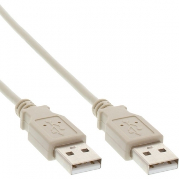 InLine USB 2.0 Cable, beige, 0.5m, 
A Male to A Male