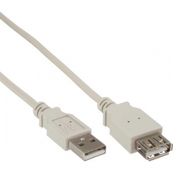 InLine USB 2.0 Extension Cable, beige, 0.6m, 
A Male to A Female