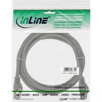 InLine Patch Cable CAT5E U/UTP, grey, 0.3m