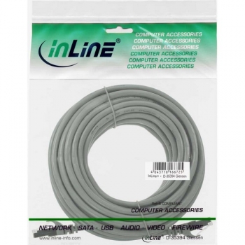 InLine Patch Cable CAT5E F/UTP, grey, 10m