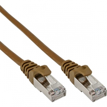 InLine Patch Cable CAT5E SF/UTP, brown, 0.25m