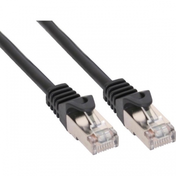 InLine Patch Cable CAT5E SF/UTP, black, 30m