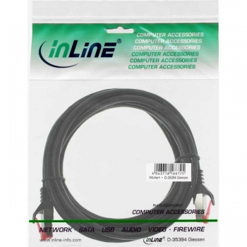 InLine Patch Cable CAT6 S/FTP, PVC, black, 0.5m