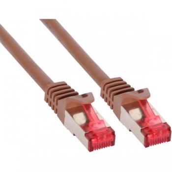 InLine Patch Cable CAT6 S/FTP, PVC, brown, 0.25m