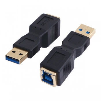 LogiLink USB 3.0 Adapter, black, 
USB-A Male to USB-B Female