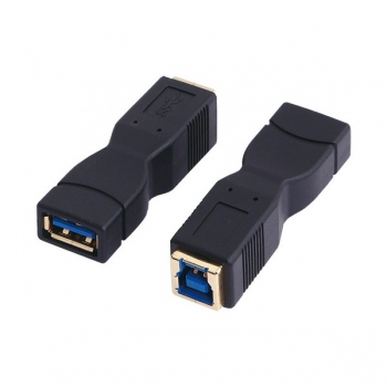 LogiLink USB 3.0 Adapter, black, 
USB-A Female to USB-B Female