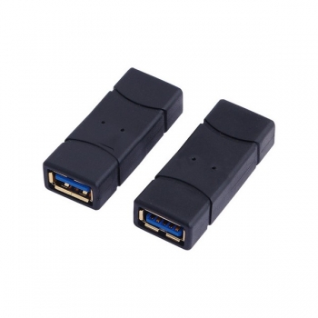 LogiLink USB 3.0 Adapter, black, 
USB-A Female to USB-A Female