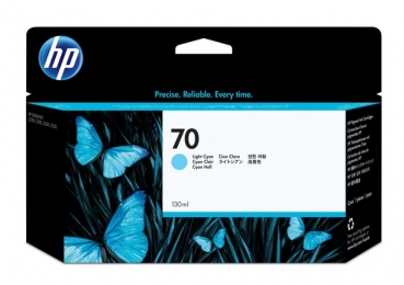 HP 70 DesignJet Ink Cartridge, 130ml, light cyan