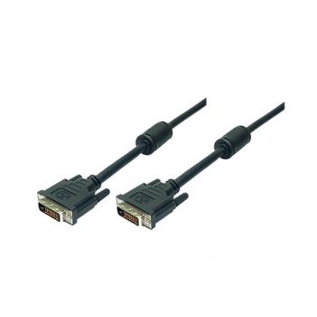 LogiLink DVI-D Dual Link Cable, black, 2.0m, 
2x ferrite core, 24+1,  Male - Male