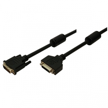 LogiLink DVI-D Dual Link Cable, black, 5.0m, 
2x ferrite core, 24+1,  Male - Female