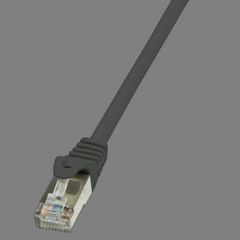 LogiLink Patch Cable CAT5E F/UTP, black 0.25m