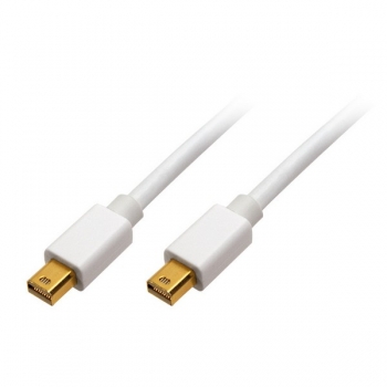 LogiLink Mini DisplayPort cable, white, 2.0m, 
Mini DP 20-pin Male to Male, gold-plated