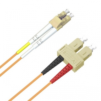 ACS FO Duplex Patch Cable, 50/125 (MM), OM2, 
LC-SC, LSZH, orange, 2.0m