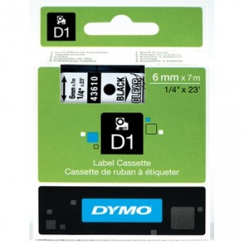 Dymo D1 Label Cassette Standard 1/4  (43610)