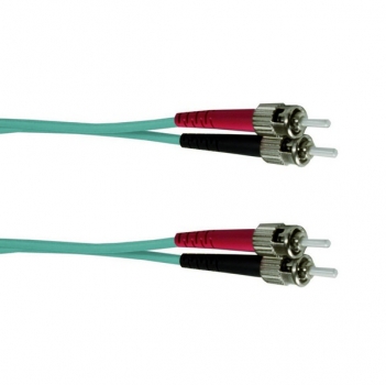 ACS FO Duplex Patch Cable, 50/125 (MM), OM4,
ST-ST, LSZH, aqua, 1.0m