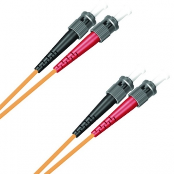 ACS FO Duplex Patch Cable, 50/125 (MM), OM2,
ST-ST, LSZH, orange, 1.0m