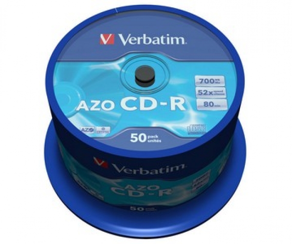Verbatim CD-R 52x, 700MB, Spindle, 50-pack