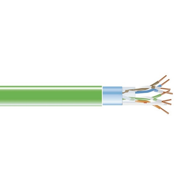 BlackBox GigaBase 350 CAT5e Solid Bulk Cable,
F/UTP 24AWG, PVC, 1,000-ft. / 305m, green