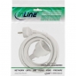 Preview: InLine Power Extension Cable, white, 5m, 
Schuko M/F, 220V Germany