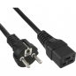 Preview: InLine Power Cord 16A/250V, black, 3.0m, 
CEE7/7 (straight) to IEC320-C19