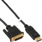 Preview: InLine DisplayPort Adapter Cable, black, 2.0m, 
DisplayPort Male to DVI-D 24+1 Male