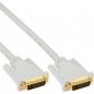 Preview: InLine DVI-D Dual Link Cable, white, 2.0m, 
digital 24+1 Male - Male, gold plated