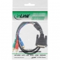 Preview: InLine DVI-I Adapter Cable, black, 1.0m, 
24+5 Male to 3x RCA Female