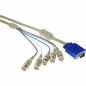 Preview: InLine VGA Cable, HD15 M to 5x BNC M, 2.0m