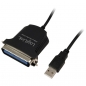 Preview: LogiLink USB 2.0 to Centronics Adapter, black, 1.5m, 
USB2.0-A Male to Centrocis 36-pin Male
