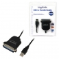 Preview: LogiLink USB 2.0 to Centronics Adapter, black, 1.5m, 
USB2.0-A Male to Centrocis 36-pin Male