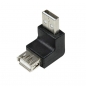 Preview: LogiLink USB 2.0 Adapter, black, 
USB2.0-A Male to Female, 90 degree