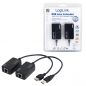 Preview: LogiLink USB 1.1 Extender up to 60m via CAT5 Cable, 
USB1.1-A Male to RJ45 & RJ45 to USB1.1-A Female