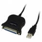 Preview: LogiLink USB 1.1 to DB25 Adapter, black, 1.5m, 
USB1.1-A Male to DB25 Male