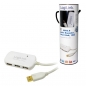 Preview: LogiLink USB 2.0 Active Repeater Cable w/4-port hub,  
white, 12m, 1x USB-A Male to 4x USB-A Female
