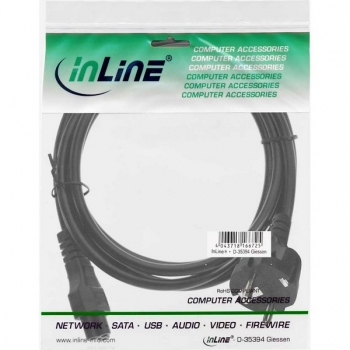 InLine Power Cord 10A/250V, black, 2.0m, 
CEE7/7 (straight)  to IEC320-C5