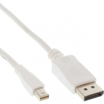 InLine Mini DisplayPort Adapter Cable, white, 1.0m, 
Mini DP Male (OUT) to DP Male (IN), for Macbook