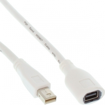 InLine Mini DisplayPort Extension Cable, white, 1.0m, 
Mini DP Male to Female